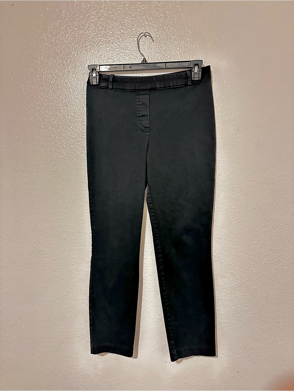 H&M Pull On Pants Women’s 10 Black Slim Leg Mid Rise Pant